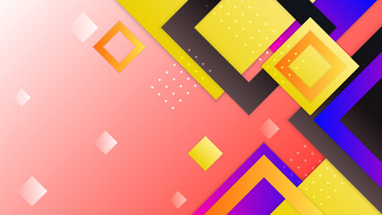 Obraz premium Abstract colorful shapes presentation background. Gradient dynamic lines background. Modern mosaic blue orange Colorful geometric design background
