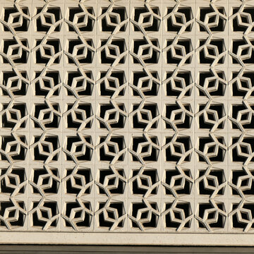 Intricate patern of white ventilation blocks