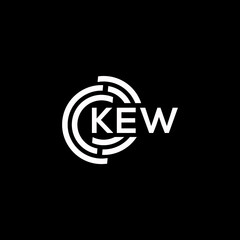 KEW letter logo design on black background. KEW creative initials letter logo concept. KEW letter design.