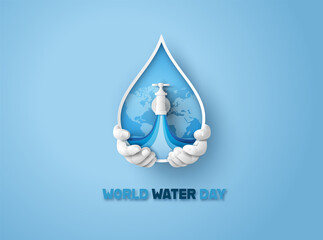 concept of ecology and wolrd water day .