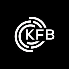 KFB letter logo design on black background. KFB creative initials letter logo concept. KFB letter design.