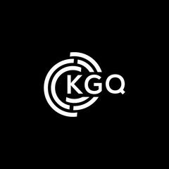 KGQ letter logo design on black background. KGQ creative initials letter logo concept. KGQ letter design.