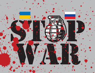 Design about stop war in the world