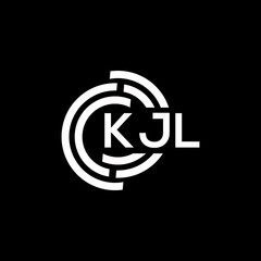 KJL letter logo design on black background. KJL creative initials letter logo concept. KJL letter design.
