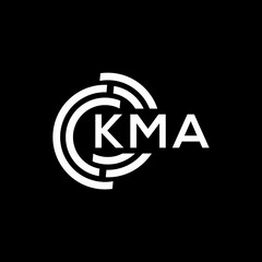 KMA letter logo design on black background. KMA creative initials letter logo concept. KMA letter design.
