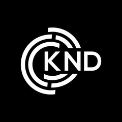 KND letter logo design on black background. KND creative initials letter logo concept. KND letter design.