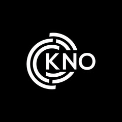 KNO letter logo design on black background. KNO creative initials letter logo concept. KNO letter design. - obrazy, fototapety, plakaty