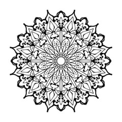 Hand drawn mandala. decoration in ethnic oriental  doodle ornament.
