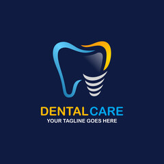 Dental care logo design vector illustration. Dental logo. Orthodontic logo