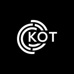 KOT letter logo design on black background. KOT creative initials letter logo concept. KOT letter design.  © Faisal