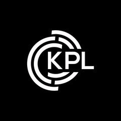 KPL letter logo design on black background. KPL creative initials letter logo concept. KPL letter design.