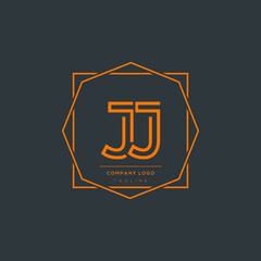 Minimal Luxury JJ logo design, initial based vector icon illustrations.