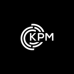 KPM letter logo design on black background. KPM creative initials letter logo concept. KPM letter design.