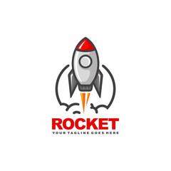 Rocket logo design vector illustration
