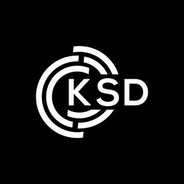 KSD letter logo design on black background. KSD creative initials letter logo concept. KSD letter design.
