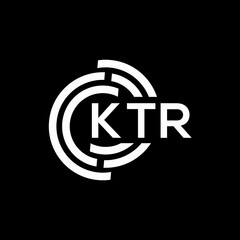 KTR letter logo design on black background. KTR creative initials letter logo concept. KTR letter design.