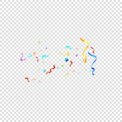 ribbon serpentine tinsel red spiral color curly