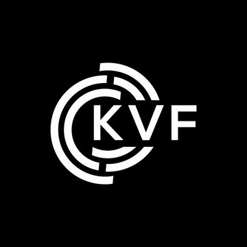 KVF letter logo design on black background. KVF creative initials letter logo concept. KVF letter design.
