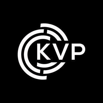 KVP letter logo design on black background. KVP creative initials letter logo concept. KVP letter design.