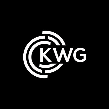 KWG letter logo design on black background. KWG creative initials letter logo concept. KWG letter design.