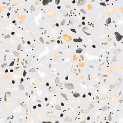 Terrazzo Texture Vector. Flooring Seamless Pattern