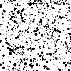 Ink splashes pattern. Black and white texture