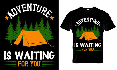Camping T Shirt Design Template