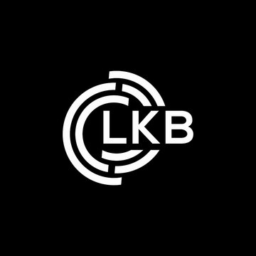 LKB letter logo design on black background. LKB creative initials letter logo concept. LKB letter design.