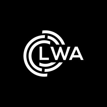 LWA letter logo design on black background. LWA creative initials letter logo concept. LWA letter design.
