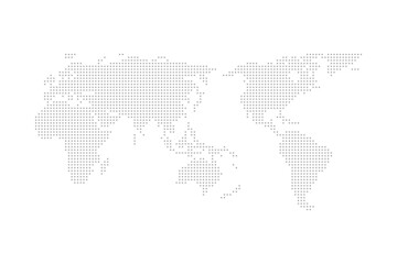 dotted world map background illustration flat design.