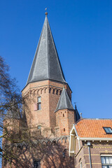 Fototapeta premium Spire of the historic Drogenapstoren in Zutphen, Netherlands