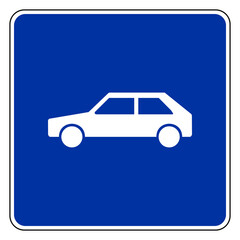 Auto und Schild