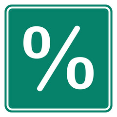 Prozent und Schild