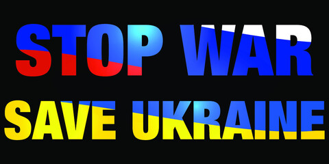 Stop the war in Ukraine, Vector Background.