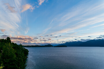 lake and mountains