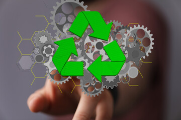 Green Technology Symbol 3d concept.