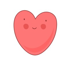 Sweet heart. Heart childrens illustration. Sweetheart vector illustration