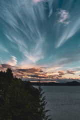 sunset with all sorts of clouds 