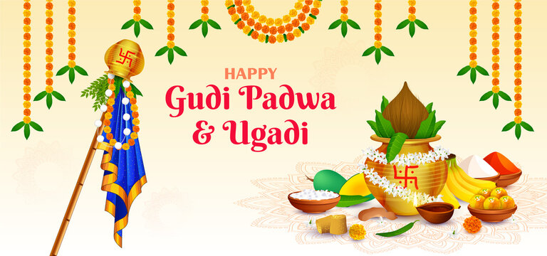 Traditional Gudhi for Indian New Year festival Gudi Padwa (Ugadi)
