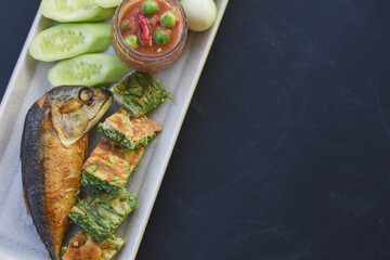 Shrimp Paste Chili Paste and Fried Mackerel