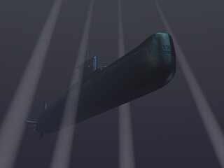 submarino Kri Nanggala  en inmersiòn y en superficie