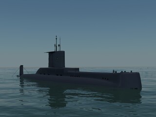 submarino Kri Nanggala  en inmersiòn y en superficie