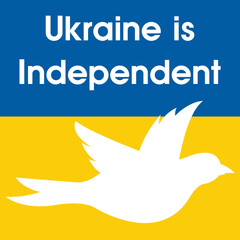 Pray for Ukraine sign. Vector isolated on white background	