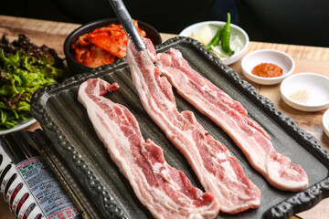 삼겹살  Pork belly, korean's bbq