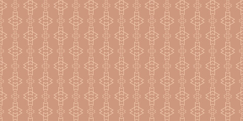 Seamless pattern with elements on a brown background. Vector illustration