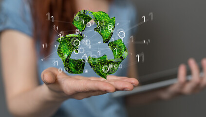 Recycling. Green recycle eco symbol