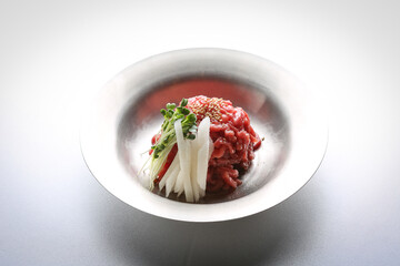 Korean style raw beef