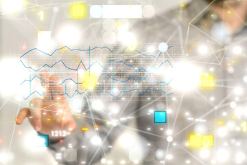 diagram Futuristic wave, Futuristic data stream