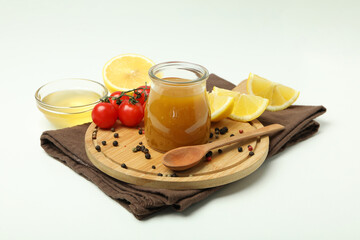 Concept of cooking with honey mustard sauce