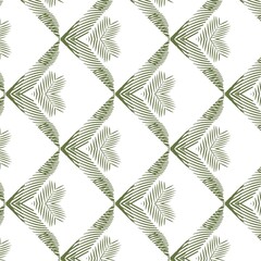 Christmas decorative pattern of green snowflakes